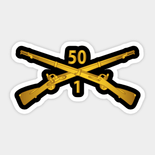 1st Bn, 50th Infantry  Branch wo Txt Sticker